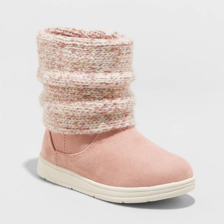 Toddler Girls' Genna Booties - Cat & Jack Pink