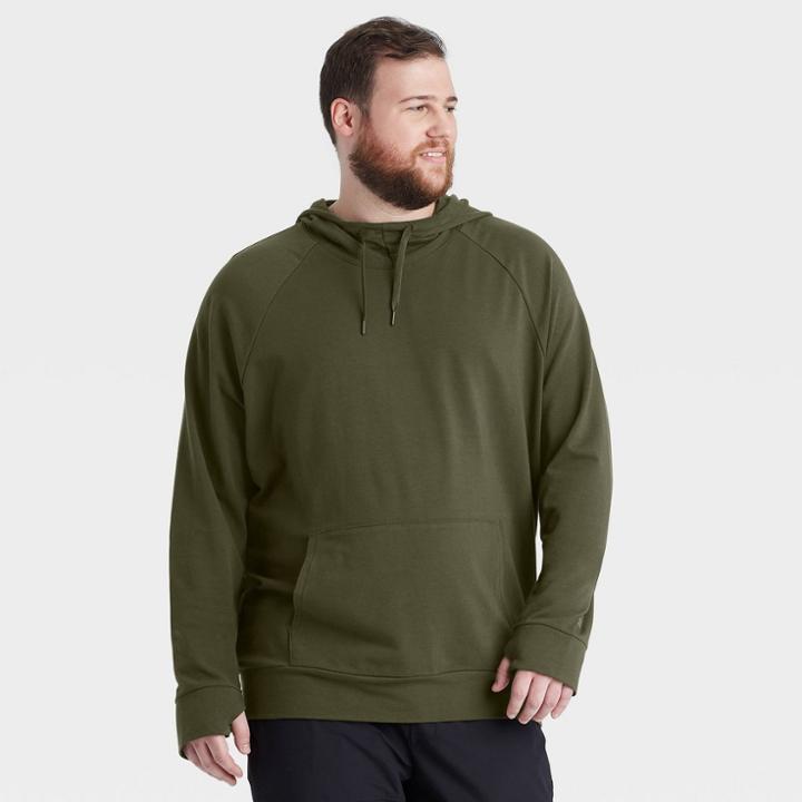 Men's Big & Tall Pullover Hoodie - All In Motion Olive Green Xxxl