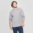 Men's Big & Tall Regular Fit Long Sleeve Jersey Henley Shirt - Goodfellow & Co Folkstone Gray