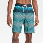 Men's 9 Ombre Striped Regular Fit Board Shorts - Goodfellow & Co Blue