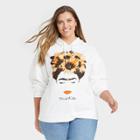 Fortune Fashions Women's Plus Size Friday Sunflower Hooded Graphic Sweatshirt - White