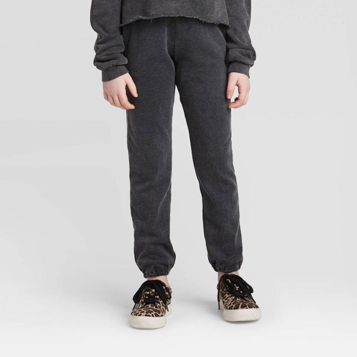 Girls' Knit Joggers - Art Class Black S, Girl's,