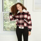 Women's Plaid Brushed Sherpa Jacket - Knox Rose