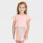 Toddler Girls' Eyelet T-shirt - Cat & Jack Pink