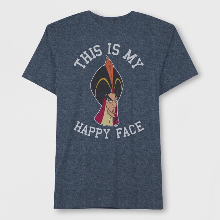 Men's Short Sleeve Disney Aladdin Crew T-shirt - Black Indigo