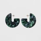 Half Hoop Earrings - A New Day Green