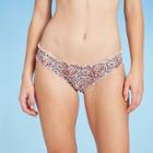 Women's Ruffle Cheeky Bikini Bottom - Shade & Shore Animal Print