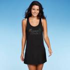 Juniors' Embroidered Knit Cover Up Dress - Xhilaration Black