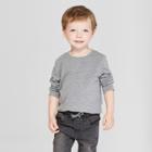 Toddler Boys' Long Sleeve T-shirt - Cat & Jack Gray