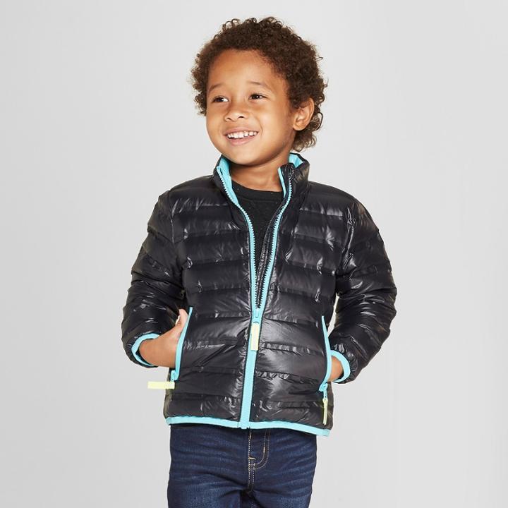 Toddler Boys' Down Puffer Jacket - Cat & Jack Black