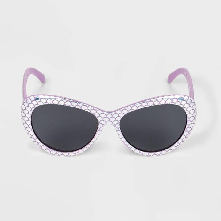 Toddler Girls' Round Sunglasses - Cat & Jack Silver/purple 2t-3t, Purple/silver