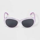 Toddler Girls' Round Sunglasses - Cat & Jack Silver/purple 2t-3t, Purple/silver