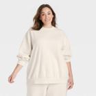 Women's Plus Size Oversized Sweatshirt - A New Day Cream