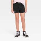 Girls' Mid-rise Jean Shorts - Art Class Black Wash