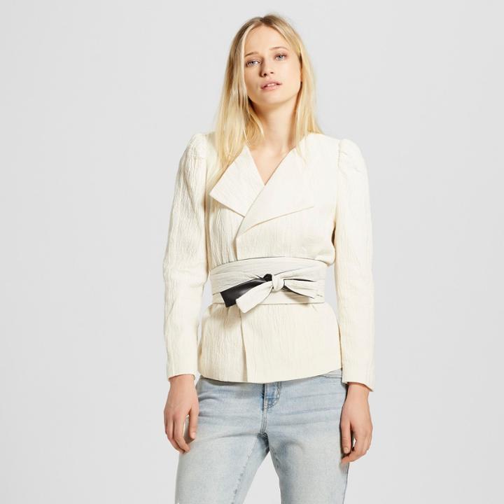 Women's Belted Blazer - Who What Wear White