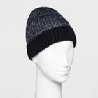 Women's Striped Cuff Beanie - Universal Thread Navy (blue)