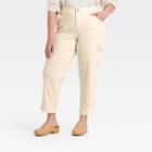 Women's Plus Size High-rise Slim Straight Jeans - Universal Thread Off-white