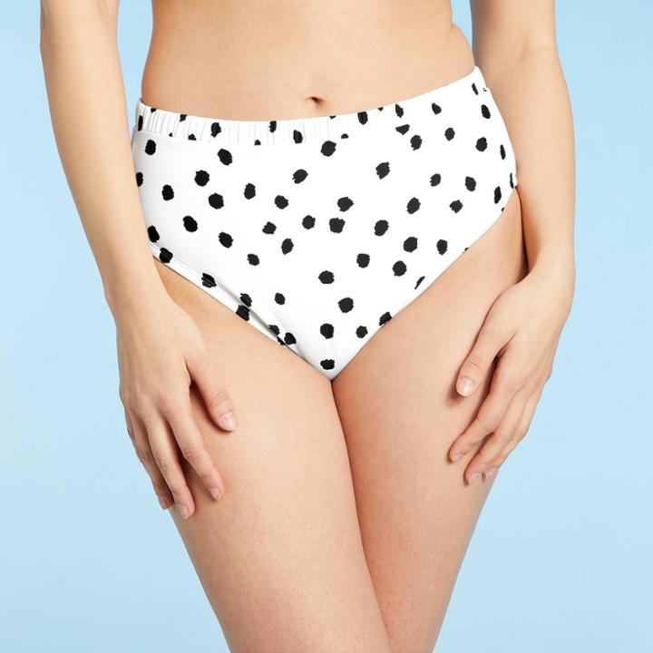 Kona Sol Women's Scrunchie Medium Coverage High Waist Bikini Bottom - Kona