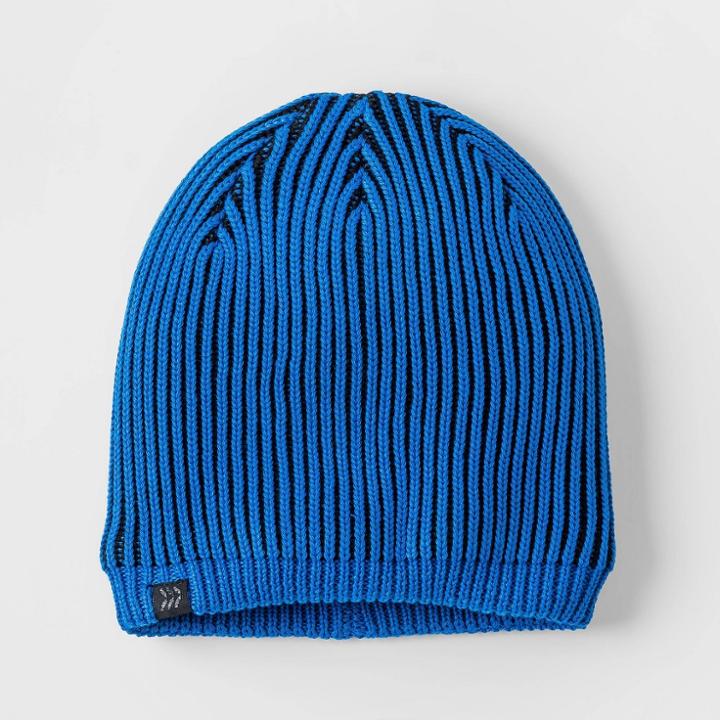 Boys' Striped Beanie - All In Motion Navy, Blue