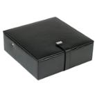 Wolf 5 Compartment Cufflink Box - Black, Adult Unisex
