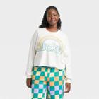 Grayson Threads Women's Plus Size Lucky Rainbow Graphic Sweatshirt - White