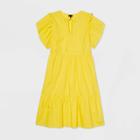 Women's Plus Size Short Sleeve Dress - Who What Wear Yellow