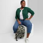 Women's Plus Size Cable Knit Cardigan - Wild Fable Green