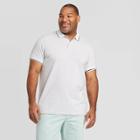 Men's Tall Jacquard Slim Fit Short Sleeve Polo Shirt - Goodfellow & Co White
