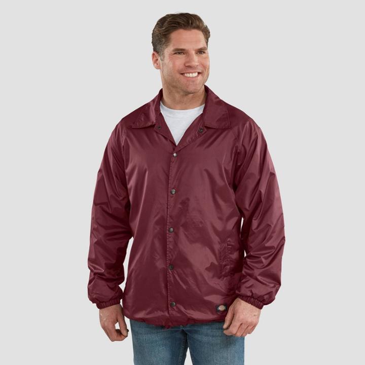 Dickies Men's Long Sleeve Bomber Jackets - Burgundy Heather