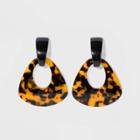 Sugarfix By Baublebar Two-tone Resin Hoop Earrings - Tortoise, Women's, Green