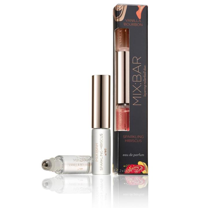 Mix:bar Sparkling Hibiscus X Vanilla Bourbon Layering Rollerball Duo Perfume