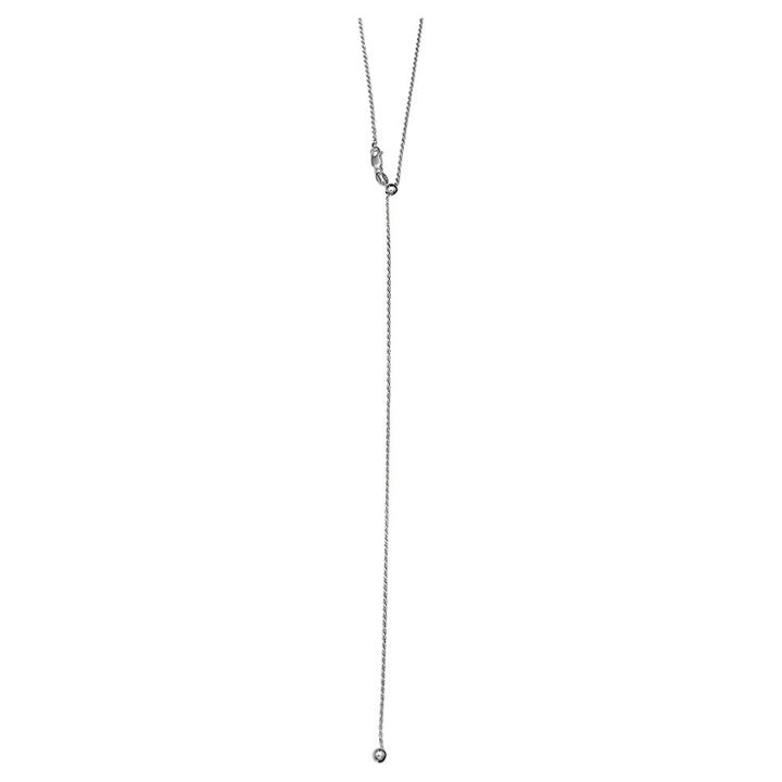 Target Adjustable Rope Chain With Lobster Clasp Closure In Sterling Silver - Gray