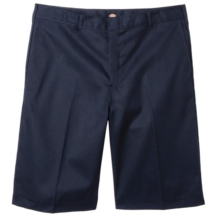 Dickies Young Men's Classic Fit Flat Front Shorts - Navy (blue)