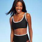 Women's Contrast Trim Scoop Bikini Top - Kona Sol Black D/dd Cup