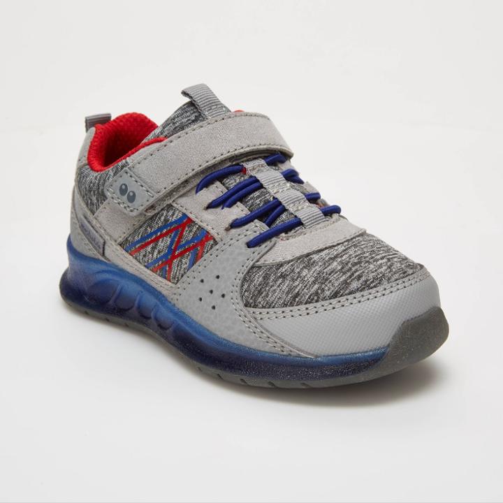 Toddler Boys' Surprize By Stride Rite Ardo Light-up Sneakers - Gray 10, Red Gray Blue