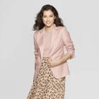 Women's Long Sleeve Linen Blazer - A New Day Pink