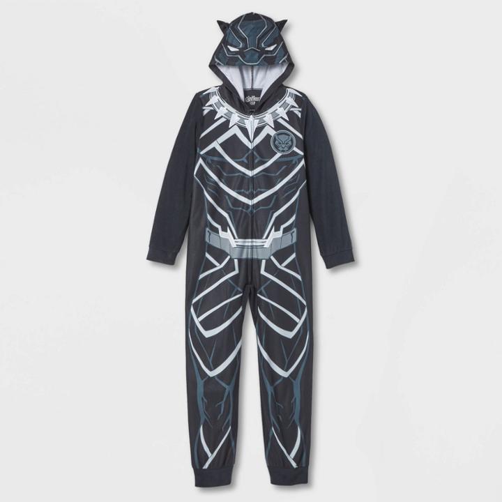 Boys' Marvel Black Panther Blanket Sleeper - Black