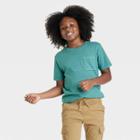 Boys' Short Sleeve Washed T-shirt - Cat & Jack Jade Green