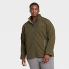 Men's Big & Tall Softshell Fleece Jacket - All In Motion Olive Green 2xb, Green Green