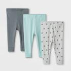 Baby Boys' 3pk Adventure Pull-on Pants - Cloud Island Aqua 6-9m, Blue/blue