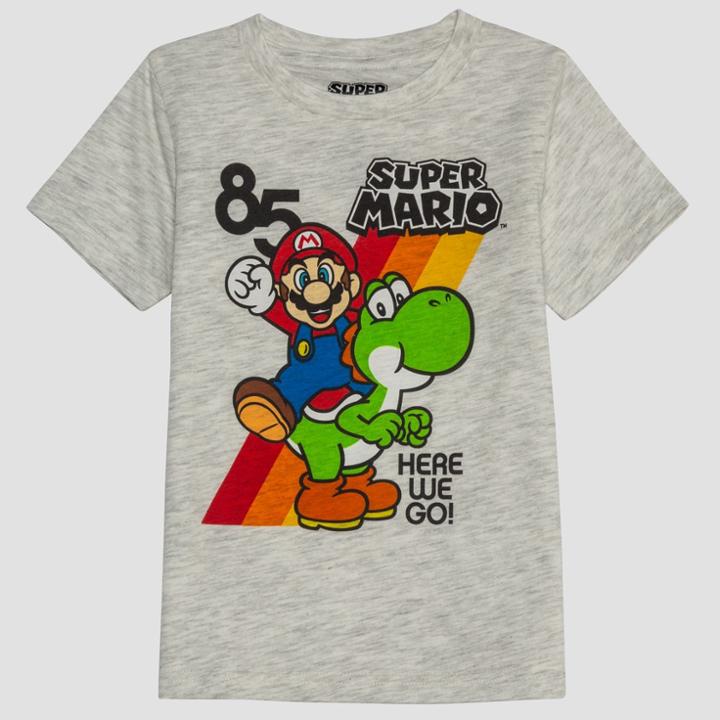 Toddler Boys' Super Mario Short Sleeve T-shirt - Beige