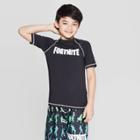 Mad Engine Boys' Fortnite Rash Guard - Black/white L, Boy's, Size: Large, White Black