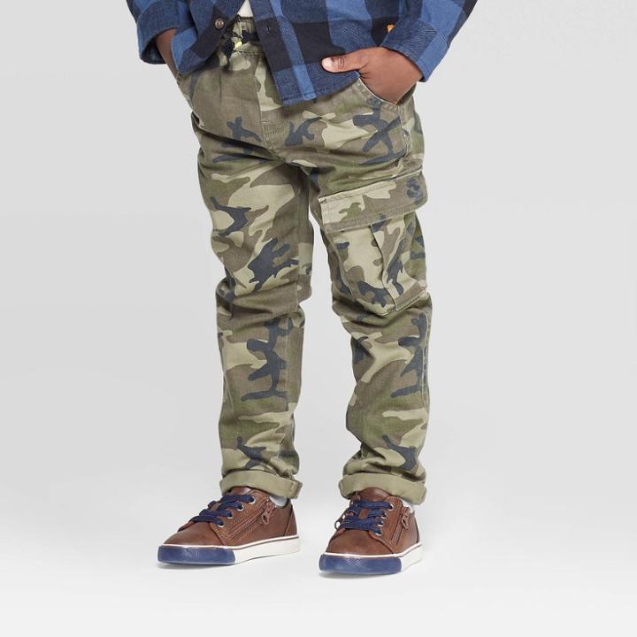 Toddler Boys' Camo Cargo Pants - Art Class Olive 12m, Toddler Boy's, Green