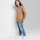 Adult Colorblock Regular Fit Crewneck Long Sleeve T-shirt - Original Use Tan