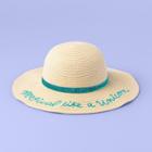 Girls' Magical Like A Unicorn Straw Hat - More Than Magic Cream One Size, Girl's, White