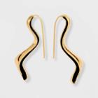 Squiggly Linear Earrings - A New Day Gold