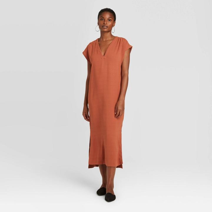 Women's Short Sleeve Dress - Prologue Brown