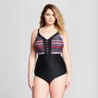 Costa Del Sol Women's Plus Size Strappy One Piece - 1x,