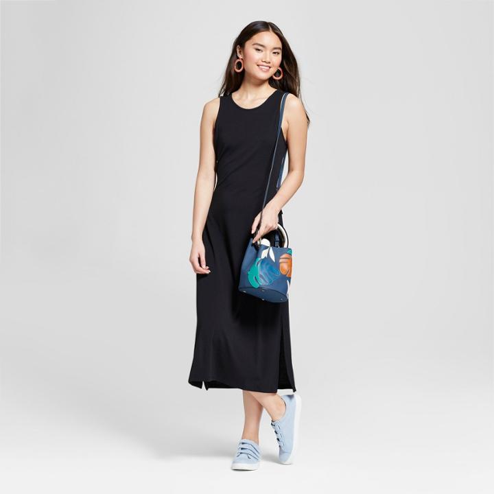 Women's Knit Maxi Dress - A New Day Black
