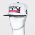 Men's Nasa Flat Brim Baseball Hat - White/black